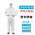 铸固 防护服一次性 工业防尘服医院用全身连体隔离手术衣 SF白(有帽无脚)68g L 
