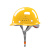 京仕蓝SR高档工程安全帽工地国标加厚ABS施工头盔玻璃钢安全生产工作帽 黄色PE插扣
