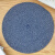 北欧日式 素色圆形简约桌垫 地毯 加厚棉线沙发垫 床边垫 茶几垫 花线蓝色 直径45厘米