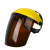 电焊面罩 防护面罩 头戴式焊帽 焊工面罩面屏 打磨防飞溅二氩 升级加厚黄顶-黑屏(颜色深慎拍)