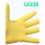 牛筋乳胶手套加厚耐用橡胶手套家务厨房洗碗胶皮清洁防酸碱防水 特厚耐用型黄色(1双装)乳胶 XL