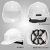 代尔塔（Deltaplus）冬季帽檐透气安全帽生产防寒保暖加厚透气工地内衬神器头盔 白色