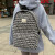 狄泽DIZE潮牌高街男女学生书包FOG满印双肩包个性撞色潮流电脑背包旅行包 黑色