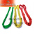 适用国标柔性双耳两头扣圆形软吊装带起工业行吊车吊树吊带绳2T3 5吨4米 红色