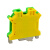 德力西黄绿双色接地端子板UK-2.5/3/5/6/10/16JD菲尼克斯型接线排 UK-5JD 4平方