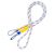 户外高空作业安全绳涤纶保险绳安全带连接绳延伸长绳耐磨尼龙绳子 16毫米2米双钩