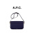 APC【春夏系列】A.P.C.GRACE女士时尚休闲潮流法式单肩斜挎法棍包 HAH/紫色