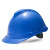 尚琛  标准型ABS安全帽工地领导建筑工程头盔透气男 蓝色豪华型PE一指键