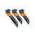 润华年内六角扳手工具套装德国 自动六角螺丝刀工业6六方六棱匙组合 特长款米字9件套+送助力棒(S2)