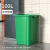 商用无盖大垃圾桶30升40大号户外方形桶大容量厨房超大卫生桶 100L绿色正方形无盖垃圾桶 送垃