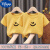 迪士尼（Disney）100纯棉男童短袖T恤夏装新款女童宝宝儿童装洋气半袖中大童上衣 N41笑脸/黄+黄 90 身高建议80-90