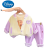 迪士尼（Disney）婴儿衣服2024新款长袖卡通小公主开衫三件套6七8九个月女宝宝春装 紫色 80cm