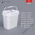 长方形桶加厚水桶储水塑料桶带盖小方桶方型密封桶20kg5升10L 长方形桶-5L-白色 装水10斤