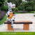 户外卡通动物坐凳摆件布朗熊长颈鹿座椅雕塑景区公园林幼儿园装饰 Y-1505-1双人斑马坐凳 -含