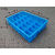 加厚塑料箱分格周转箱多格分类盒工具箱30格40格熟胶盒零件螺丝筐 24格外径49x30x5cm 蓝色加厚