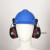 SMVP适用挂安全帽耳罩隔音降噪防噪音消音工厂工业护耳器插挂式安全帽专用 隔音耳罩+安全帽(红色)