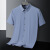 SPORTSDAY男士休闲商务短袖衬衫夏季新款冰丝免烫无痕弹性男式无缝 SX2301灰色 4XL