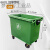 环卫垃圾桶660L商用大号1100升带盖垃圾箱工业室外环卫市政专用桶 660L无盖超厚绿色/灰色 三