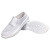 橡力 皮革洁净鞋白色 44码 PU底白色皮革单孔网面
