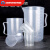 量杯带刻度量筒奶茶烘焙塑料测量桶厨房量筒1-2-3500ml 条纹款 500ml量杯