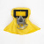 防尘防毒头罩 喷漆打磨装修耐酸碱防油防飞溅头套 防毒全面罩 黄色头罩配圆形防尘盒 L