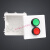 86型暗装按钮开关控制盒紧急停止启动风机电梯远程控制面板按钮盒 一位旋钮 绿红带灯(灯压备注)不含底盒
