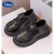 迪士尼（Disney）男童小皮鞋黑色演出鞋2024新款夏季英伦风男孩鞋子豆豆鞋儿童软底 B-556卡其 28 标准运动码