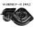定制通用MJ2滑轮日本HINOMOTO万向轮拉杆箱维修更换LT20行李箱轱辘子C-AIR MJ2黑色轮子一对【带孔】