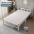 适用于折叠床单人租房简易双人铁床办公室午休1.2米便携陪护钢丝床 加厚木板床-白色（80宽）