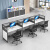 陌遇（MOYU）长方形屏风工位   办公室桌椅组合职员办公桌4人位1米客服工位桌 单人位(80cm*60cm)