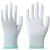浸塑胶涂指涂掌尼龙手套劳保工作耐磨防滑干活打包薄款胶皮手套 白色涂指手套(1200双) S