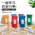 伏加瑞伏加瑞网红桌面上迷你垃圾桶家用可爱办公室翻盖创意分类宣传小号早教桶 迷你桶红绿蓝灰4色加卡片