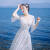万派摩网纱镂空蕾丝连衣裙女夏巴厘岛海边度假沙滩长裙白色仙女裙夏 白色 M