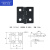 CL218锌合金工业铰链合页大全配电柜电箱门合叶236重型不锈钢折页 CL218-40铁材料黑色