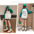 靓女街女童卫衣春秋季新品中大童女孩字母卫衣休闲中长款宽松版型上衣 绿色 160cm