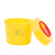 斯威诺 X-3593 圆形利器盒 医院诊所黄色锐器盒小垃圾桶 圆形4L