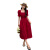 木西十订婚女装订婚礼服日常可穿夏法式红色敬酒宴会感连衣裙女季2024新 红色 S 85-110斤