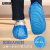 安赛瑞 一次性鞋套 加厚带底 实验室防尘脚套 蓝色 PE款 1只 3G00522