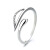 九汝秀创意设计S925银戒指女树叶和水滴指环ins网红时尚个性潮戒 YJ123/约1.48克 开口可调节