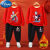 迪士尼（Disney）男童卫衣套装赛罗奥特曼捷德2024新款加绒帅气保暖上衣卫裤两件装 红色德凯【卫衣加绒套装】 100cm