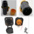 3芯LED显示屏公母防水电源航空插座D型YF替代NEUTRIK用欧姆插头 橙黑色连体公母座