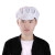 米囹适用帽无尘帽防尘帽子蓝色白色小工帽车间工作帽披肩厨师帽劳保 圆帽白色