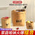 日式创意可水洗加厚环保牛皮纸袋耐水洗食品袋花盆厨房冰箱收纳袋 牛皮色M号（3个装）