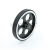 主动轮金属承重车轮 智能小车机器人金属驱动轮 铝合金橡胶轮胎 直径95mm内径5mm