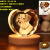 南客 宠物纪念品桌面摆件定制品精致创意照片狗狗猫咪礼物水晶3D 984心形A款常规暖光