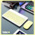 山头林村蓝牙键盘 手机平板pad彩色键盘 笔记本电脑静音无线外接键盘鼠标 蓝牙键盘+电池鼠标 黄色