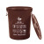 上海垃圾分类垃圾桶大号干垃圾湿垃圾户外圆形咖啡色棕色厨房物业Z 银灰色60升有盖