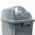 海斯迪克 gnjz-1275 塑料长方形垃圾桶 环保户外翻盖垃圾桶 可定制上海分类垃圾桶 20L有盖 灰色