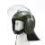均禧 防暴保安头盔安保防护头盔带 加强勤务盔 带面罩防暴头盔 绿色