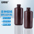 安赛瑞 塑料小口试剂瓶（5个装）棕色细口瓶窄口瓶水剂瓶取样瓶 50ml 600688
